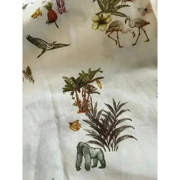 Poggianti 1958 3/4 Sleeve Button Down Shirt Size 2 Blouse Collared Top Italy - Picture 8 of 10